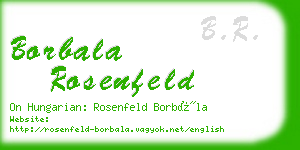 borbala rosenfeld business card